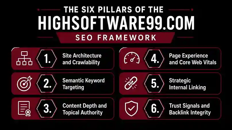 The Six Pillars of SEO by Highsoftware99.com