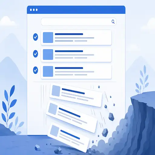 Google Core Update ranking shake-up illustration