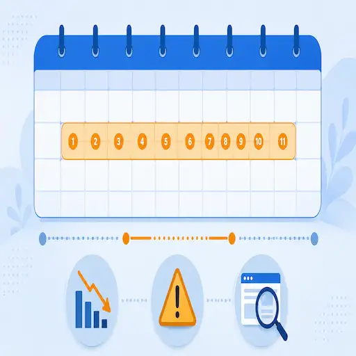 Google Core Update rollout timeline illustration