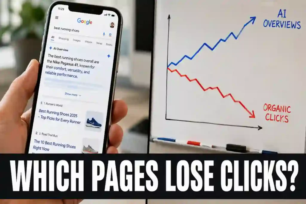 Content types most affected by Google Search Generative Experience click-through drops